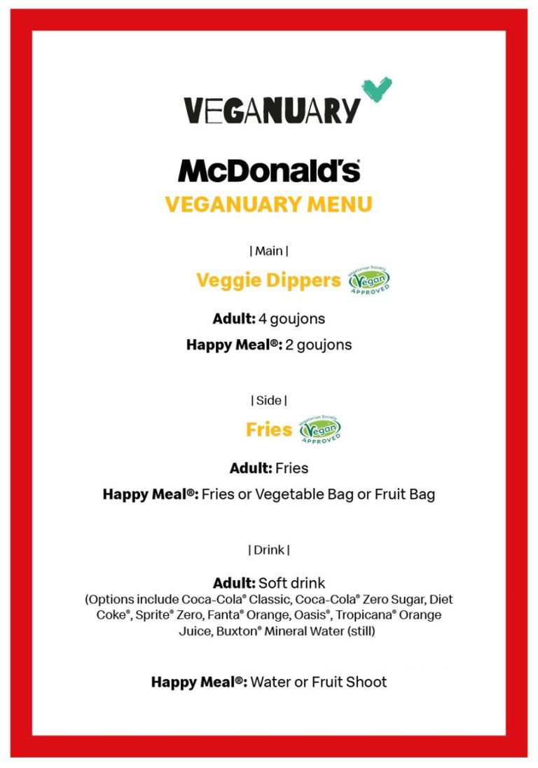 McDonald's Vegan Eating Out Options Veganuary