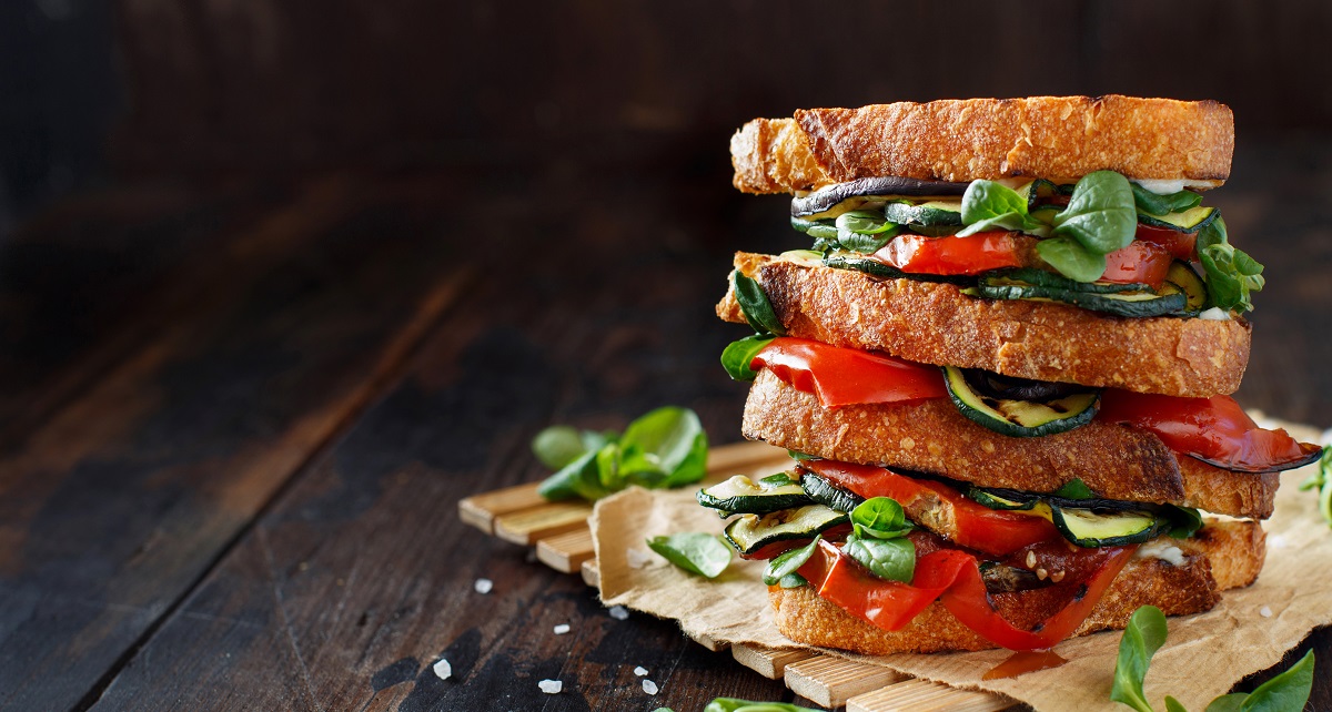 Tempeh Stack Sandwich