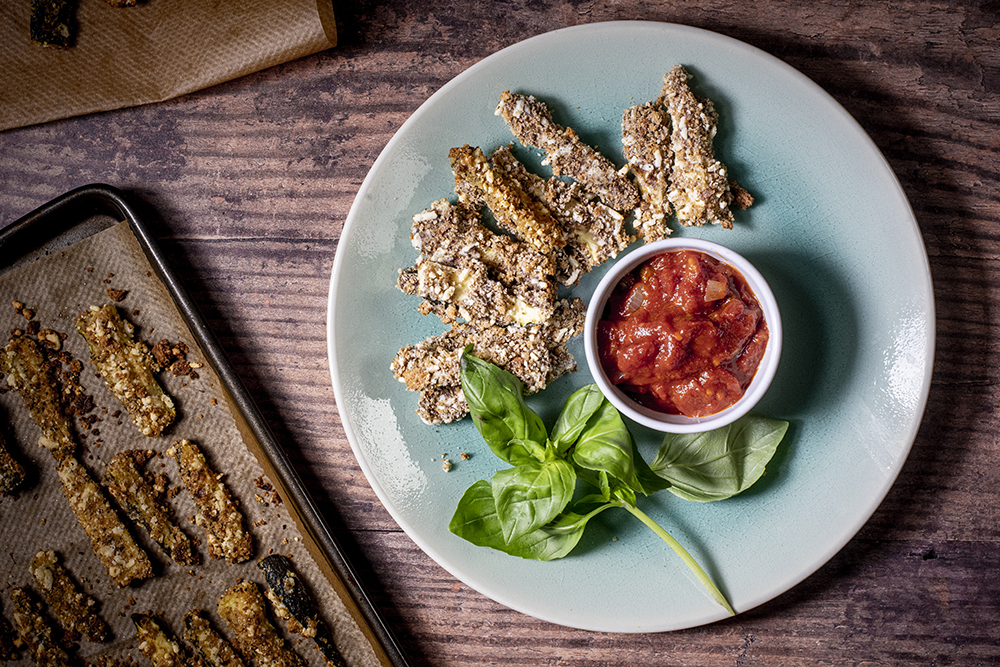 Baked Golden Zucchini Fries Recipe | Veganuary