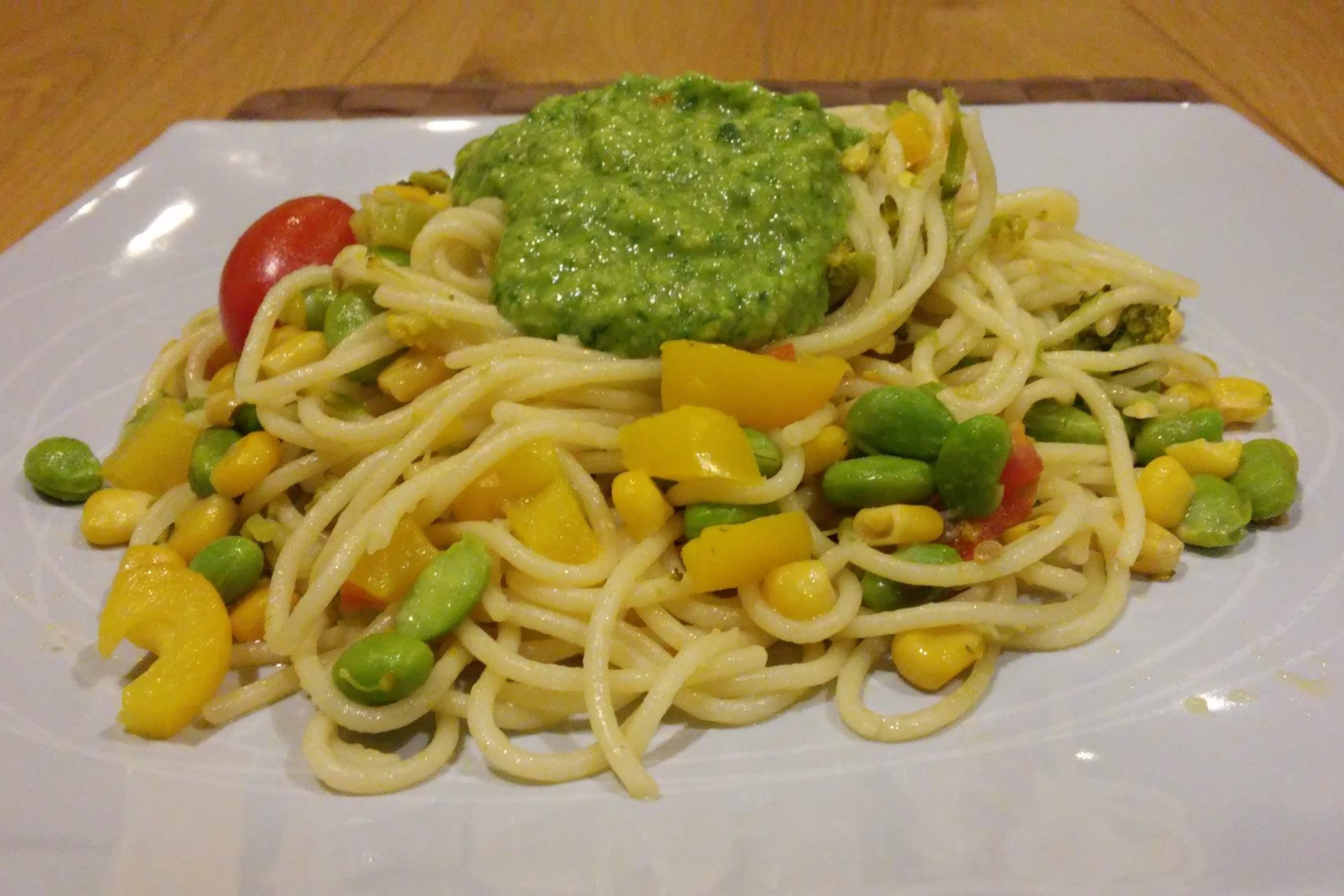 Pasta in a Creamy Basil Sauce - Veganuary