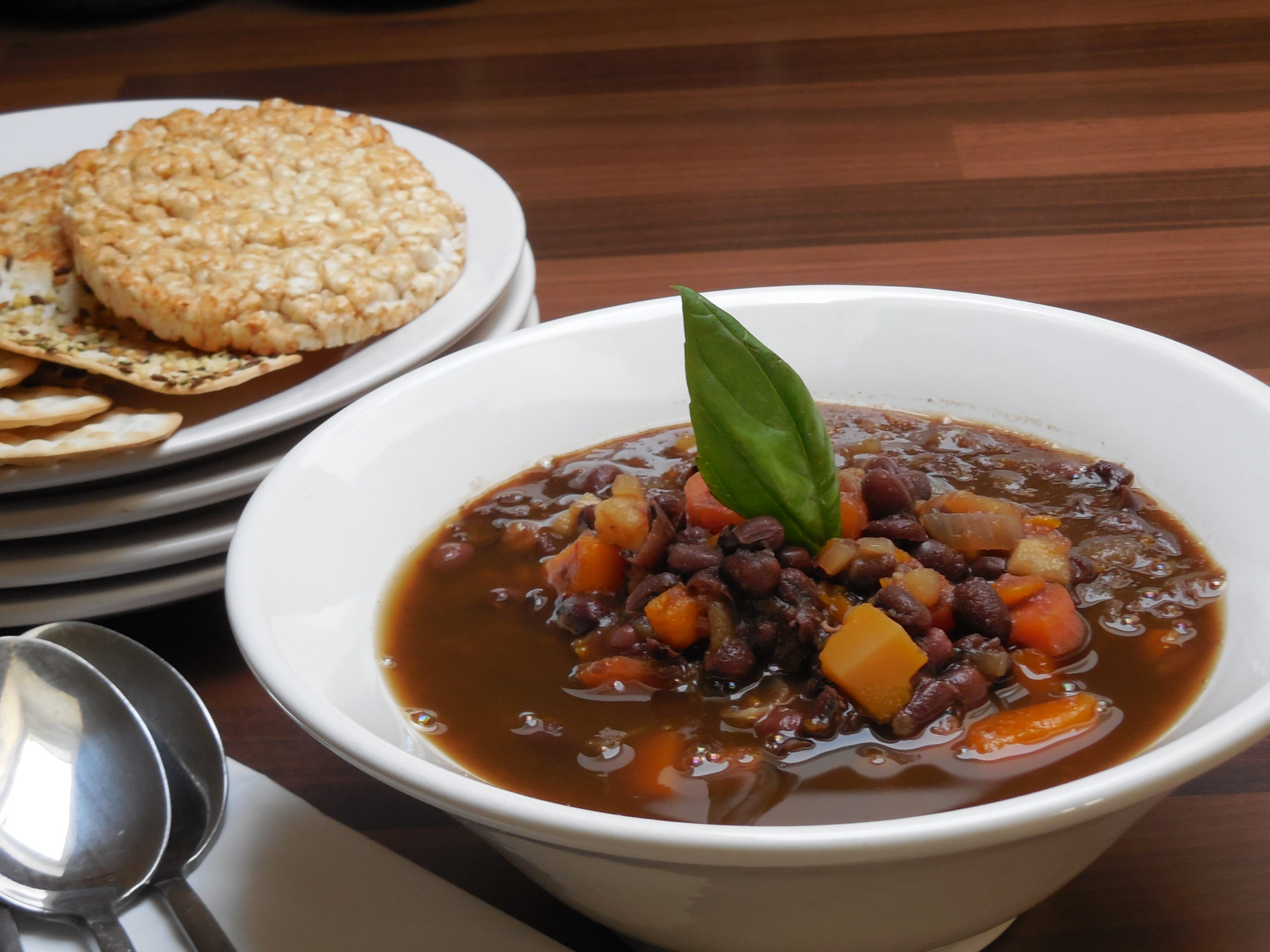 Adzuki Bean Soup with Squash and Parsnip Veganuary