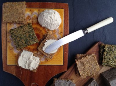 Vegan cheese pate crackers