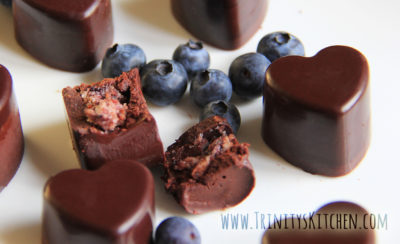 Chocolate Blueberry Lovehearts