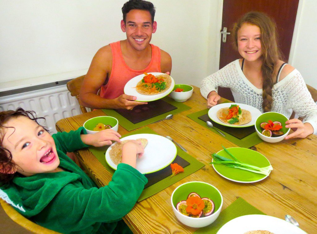 Cody joins Anneka's family to eat vegan.