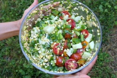 Vegan corn salad