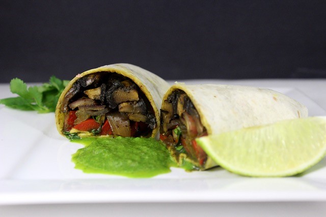 Portobello Fajitas with Coriander Garlic Sauce | Veganuary