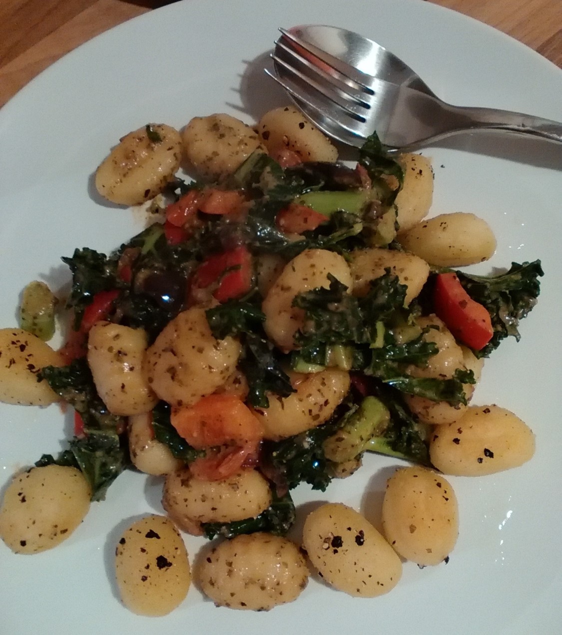Gnocchi Two Ways, with Pesto and Kale Veganuary