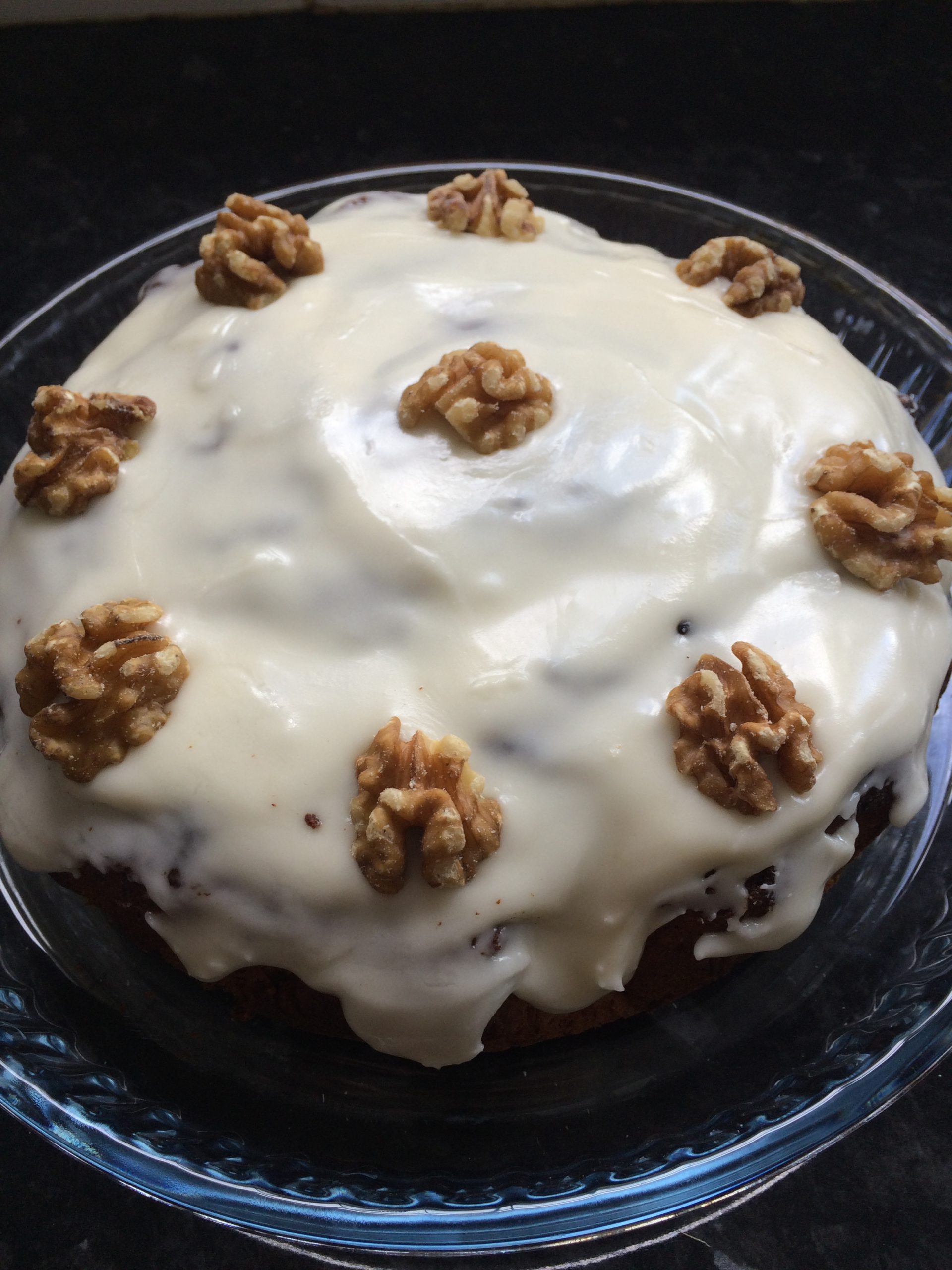 Golden Topped Banana, Seed and Walnut Cake - Veganuary