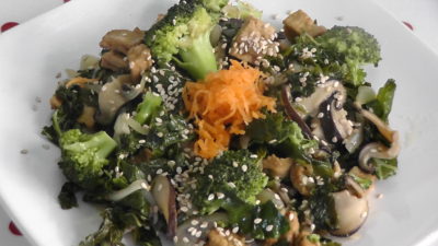 Kale Broccoli Tofu Stir Fry