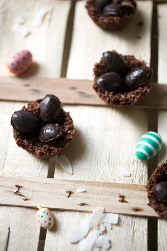 Vegan Chocolate Nests with Sea Salt Caramel Eggs | Veganuary