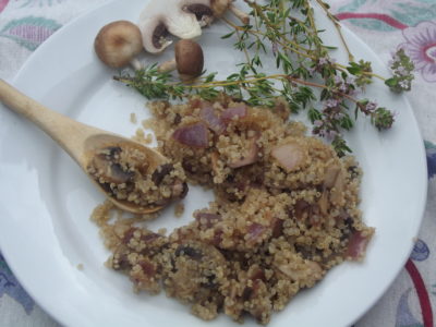 Mushroom and Thyme Quinoa Risotto