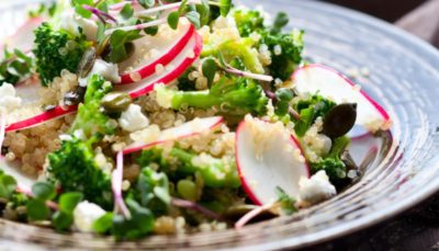 Quinoa with Salad Green Radishes