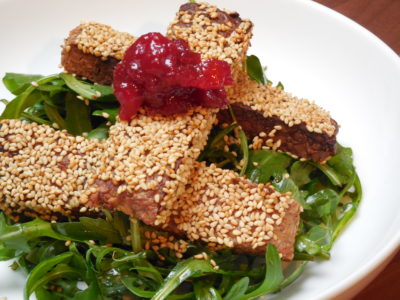 Sesame-Crusted Baked Tempeh