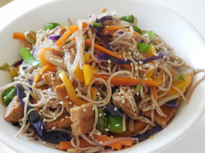 Vegan Soba Noodle Salad with Asian Dressing