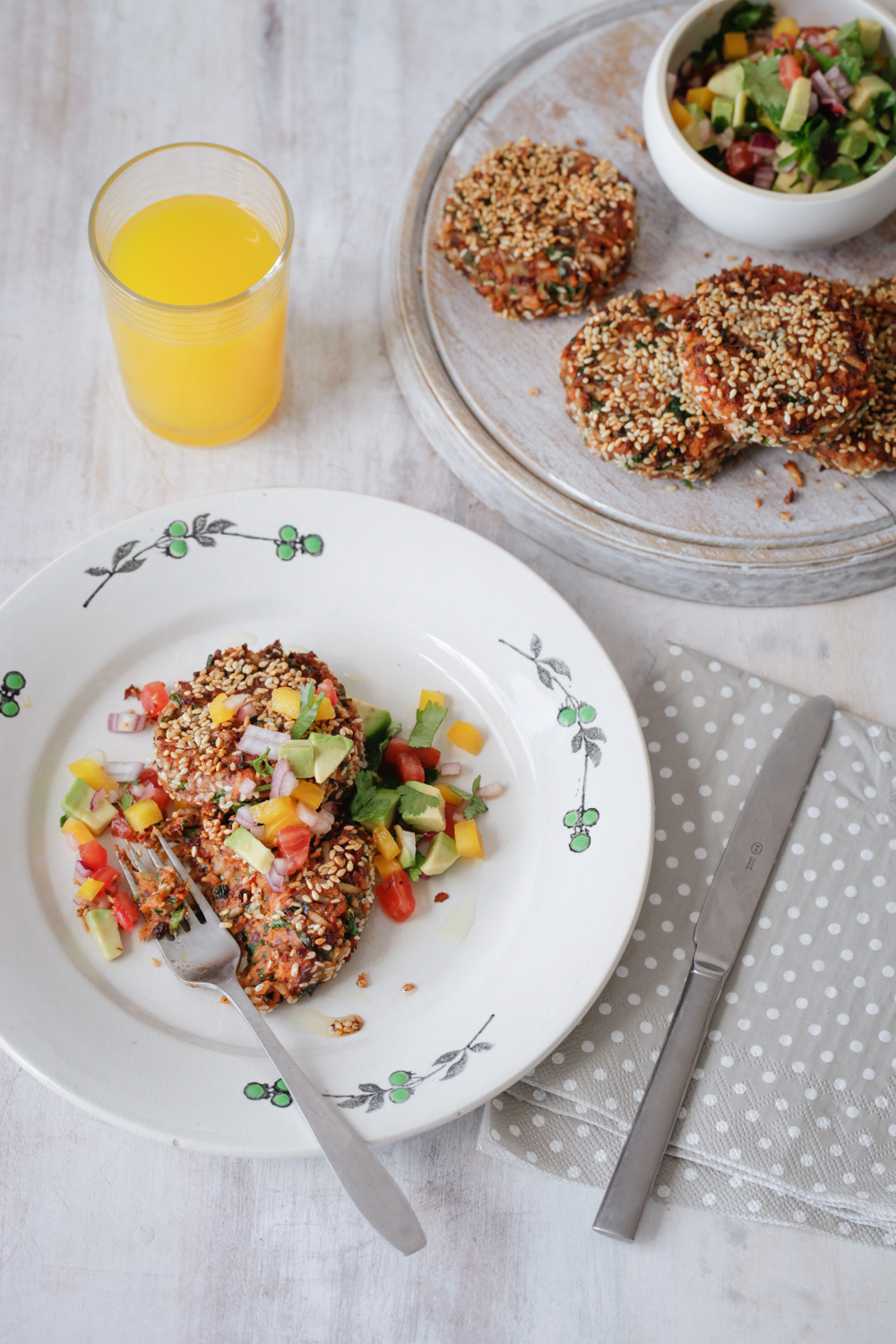 Spicy Bean Burgers with Avocado Salsa | Vegan Burger Recipes