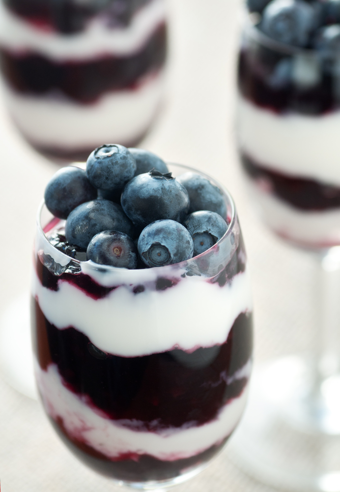 Blueberries and Cream Layer Dessert