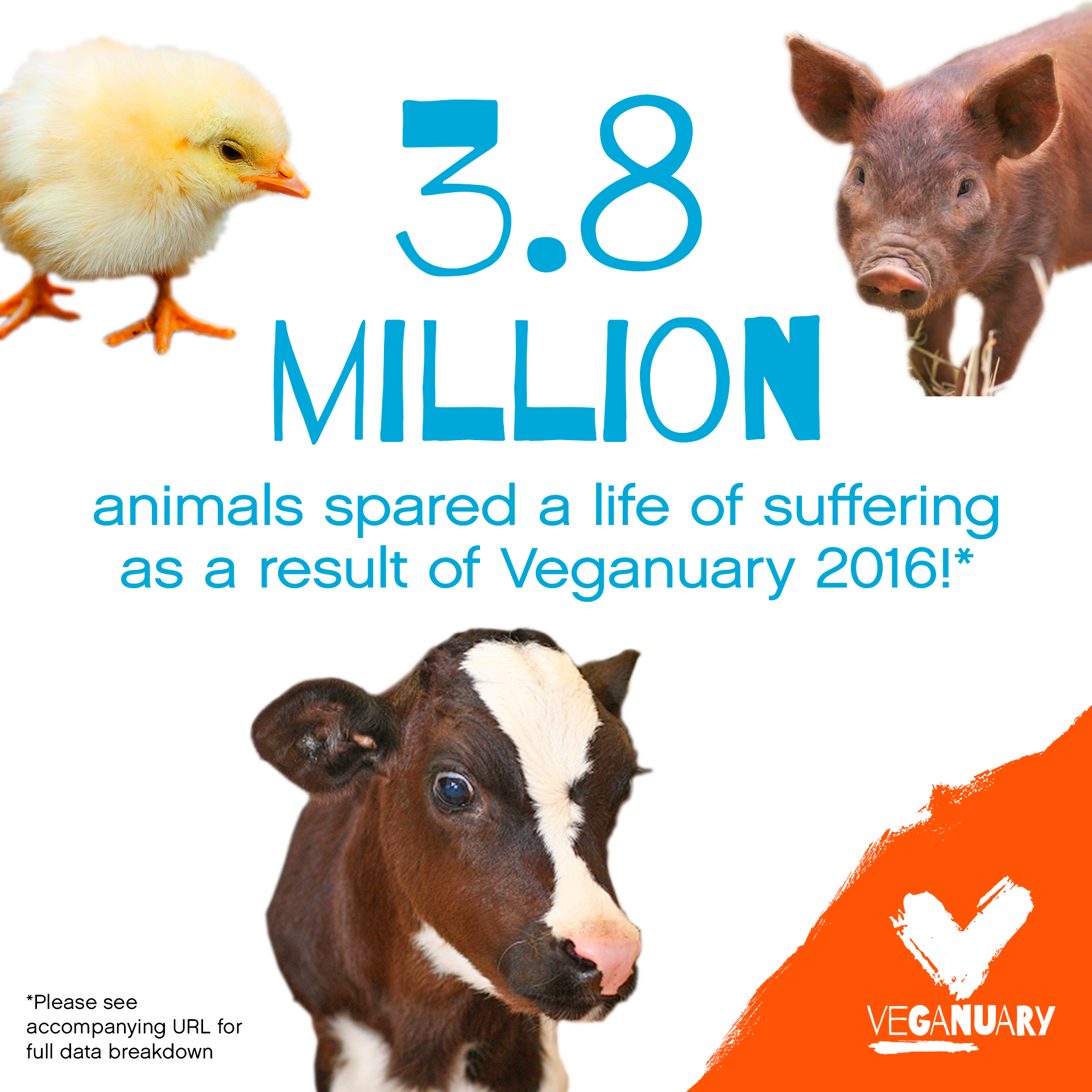 Veganuary 2016 Animals Spared infographic