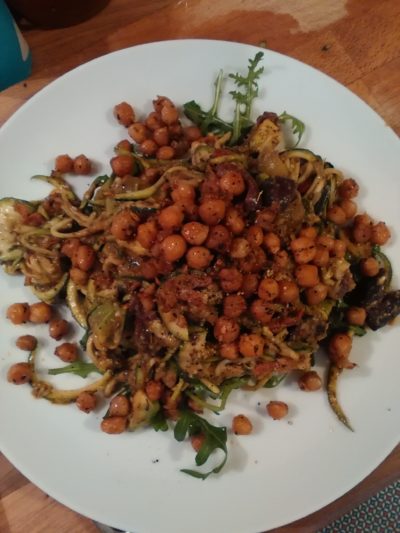 Chickpea and zoodles