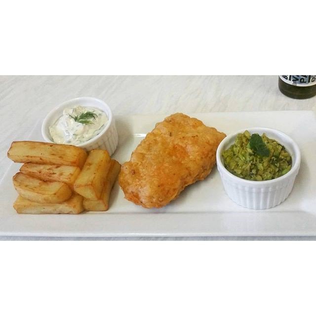 Beer Battered Tofu Fish and Chips by @aartik1 