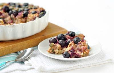 Apple and blueberry baked oatmeal