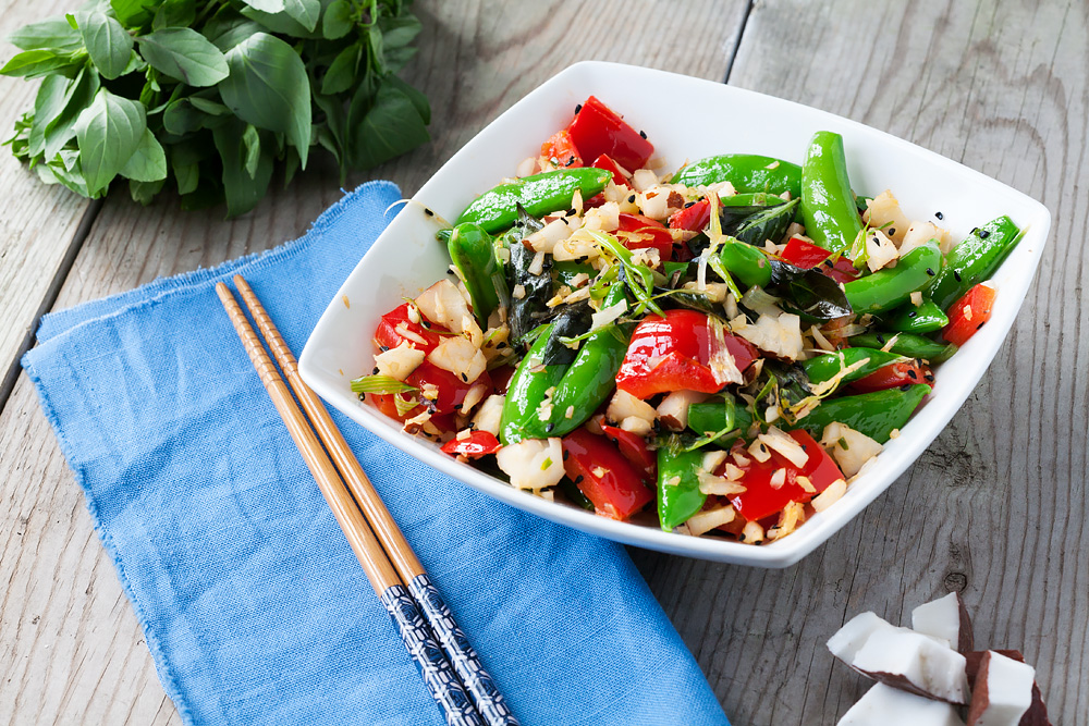 Coconut and Thai Basil Stir Fry - Veganuary USA