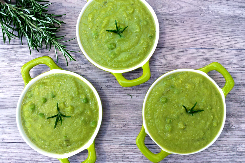 Vegan Parsnip Pea Rosemary Soup