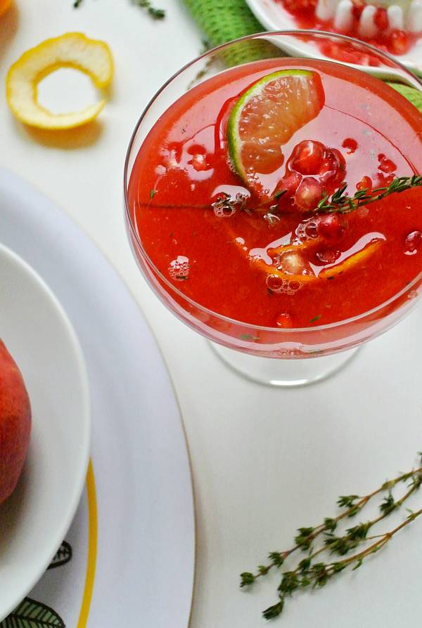 Pomegranate and Thyme Mocktail | Vegan Recipes | Veganuary ZA