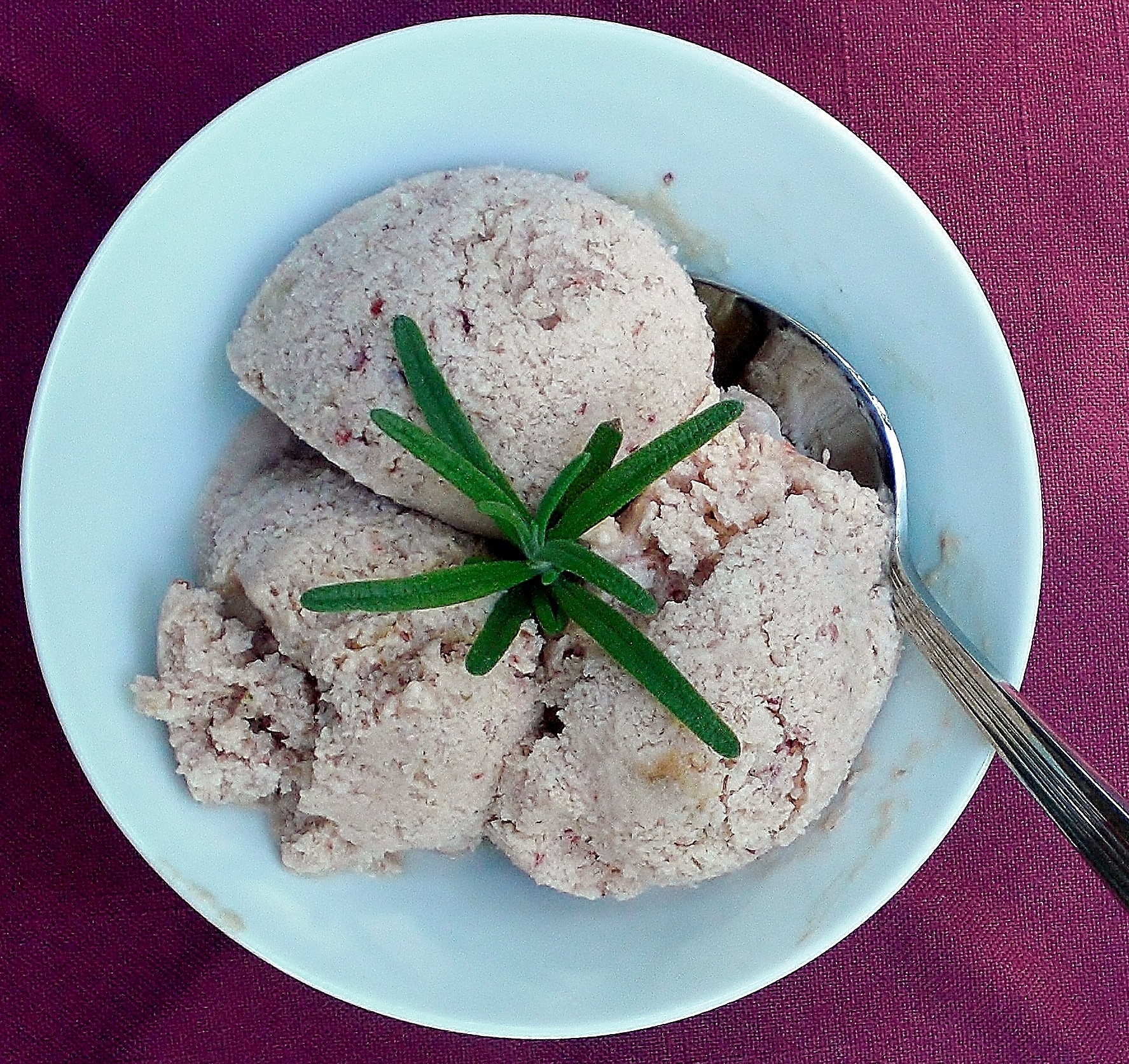 Vegan Rosemary Plum Ice Cream | Vegan Ice Cream