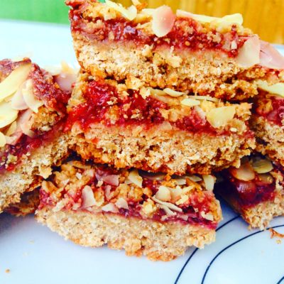 Nutty Slices with Strawberry Chia Jam