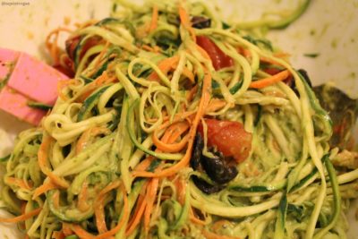 Zoodles with Basil and Avocado Pesto