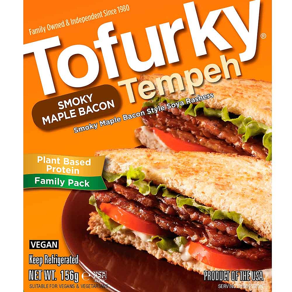 Tofurkey tempeh smoky maple bacon flavour