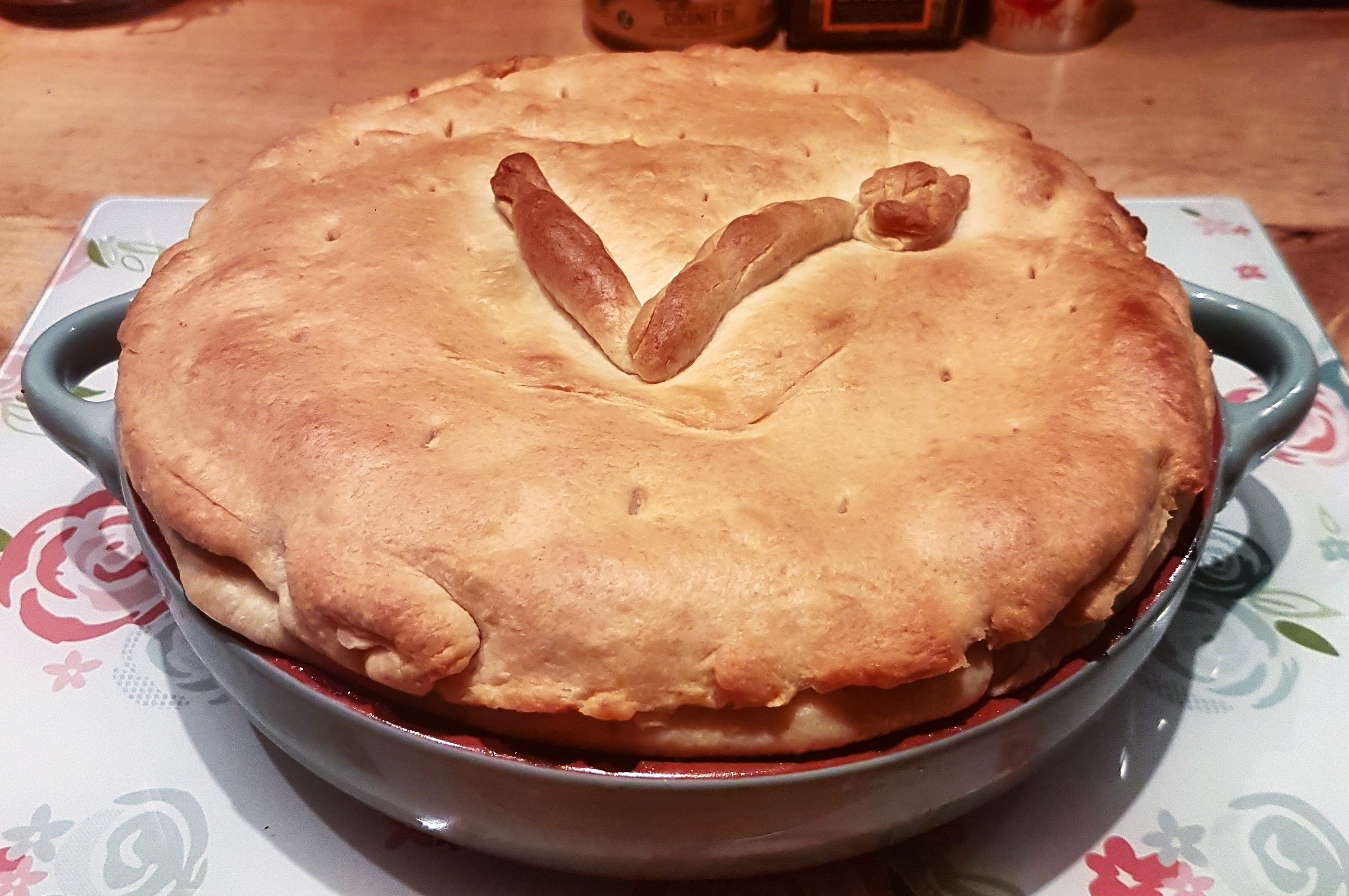 chicken and leek pie - perfect for non-vegan dinner guests