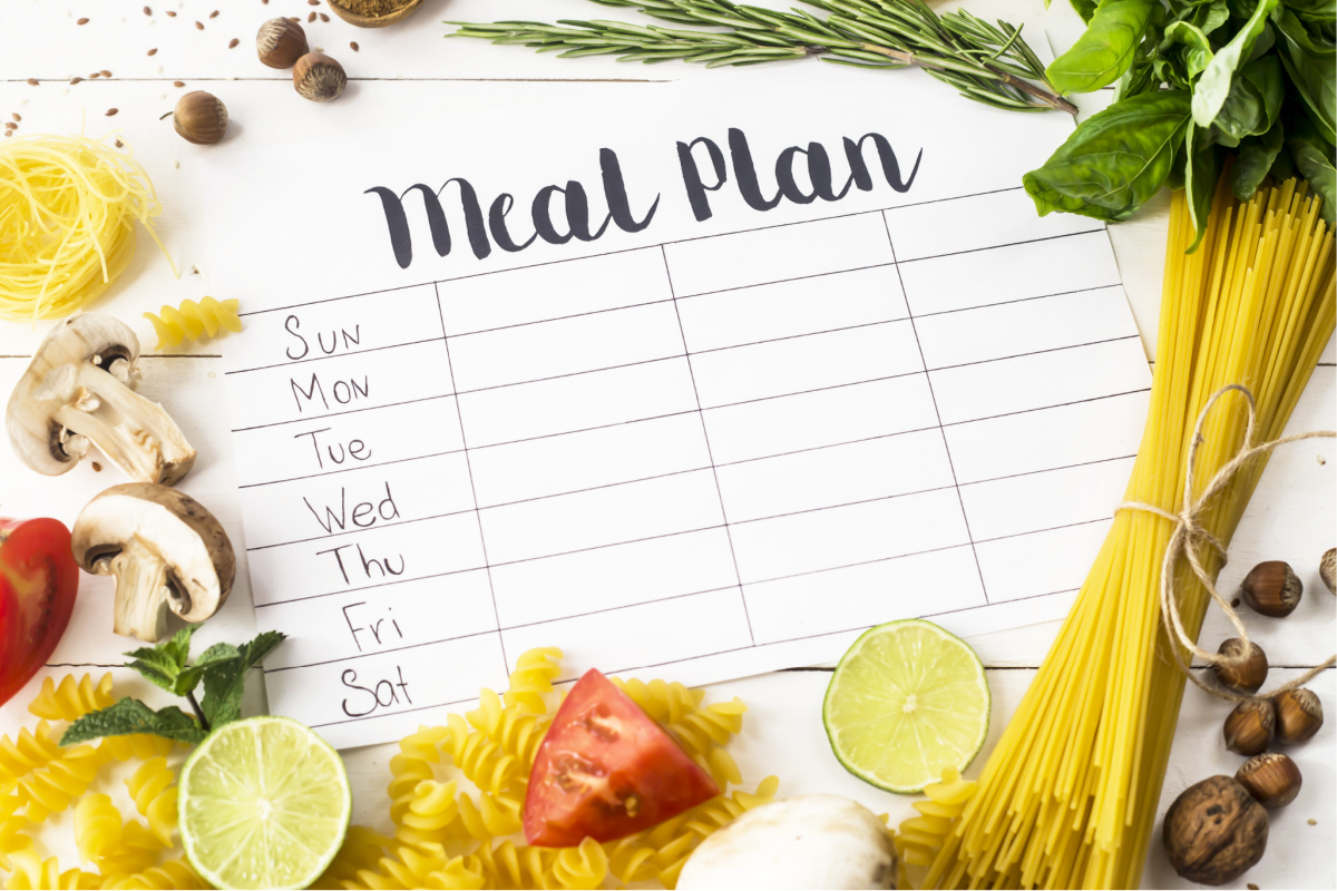 A vegan meal planner for each day of the week