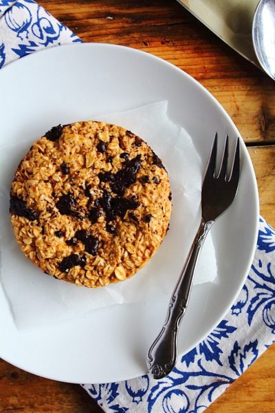 Single Serve Protein Oatmeal Cookie on Plate