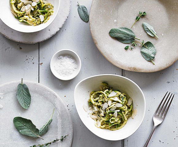 Courgetti with Basil Pesto | Vegan Recipes | Veganuary ZA