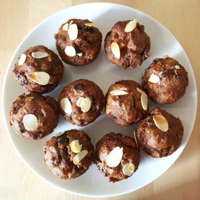 HEALTHY FRUIT CAKE MUFFINS