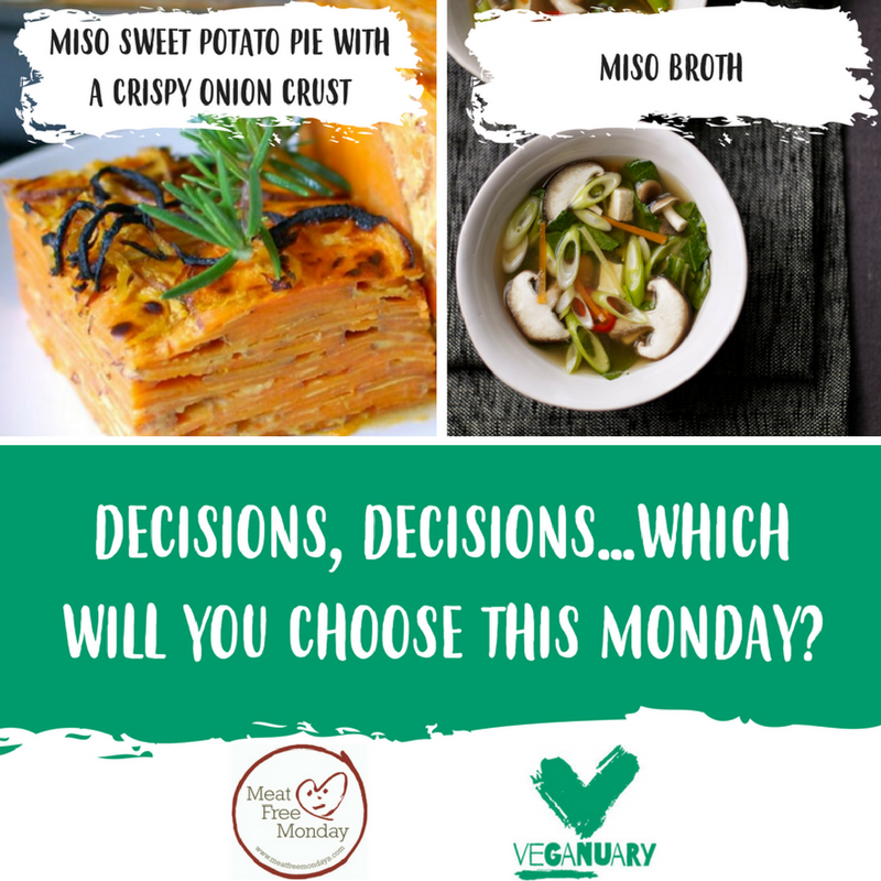 Veganuary Meat Free Monday options