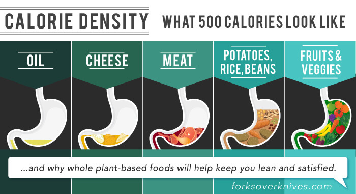 How to go vegan calorie density