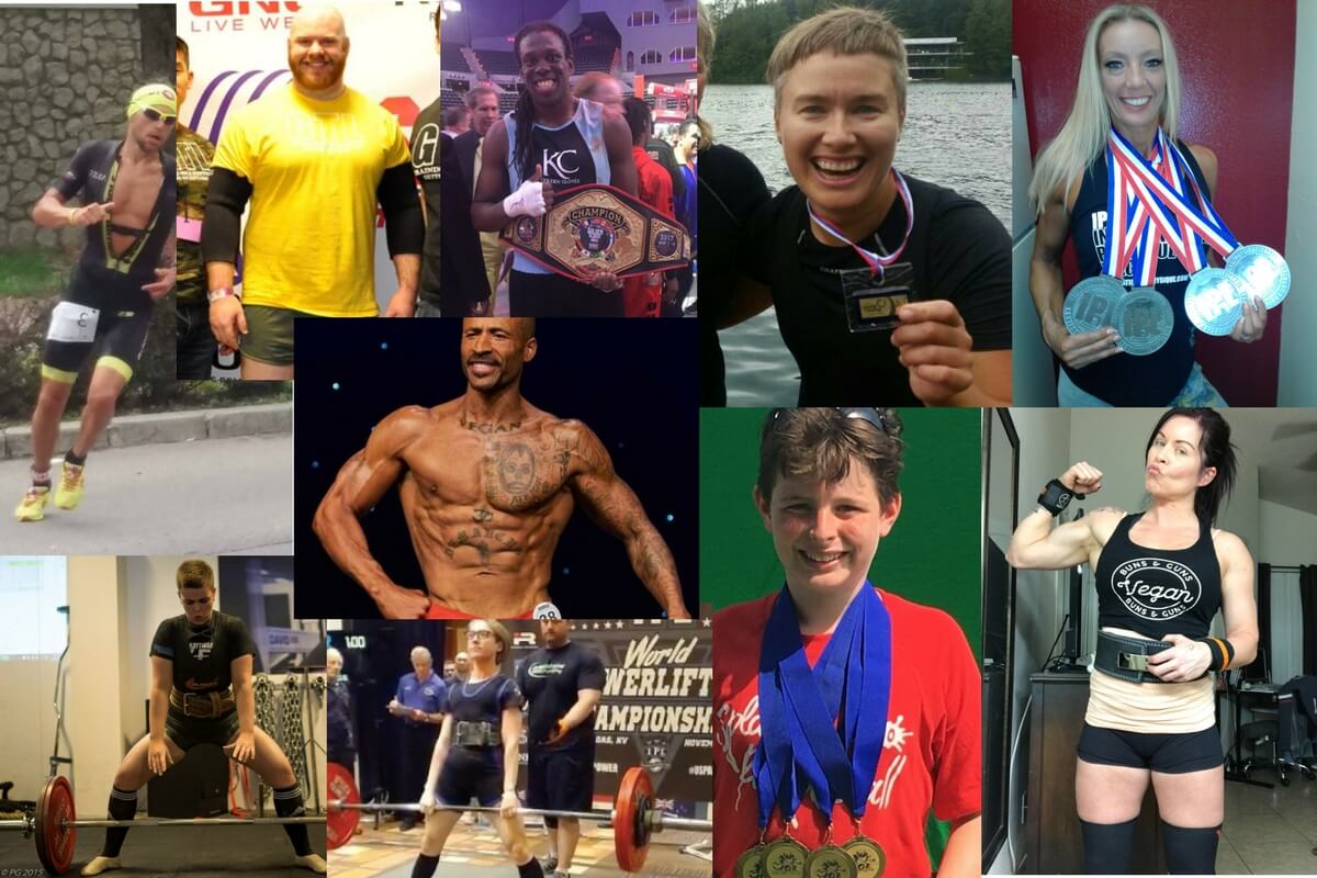 Great Vegan Athletes Collage