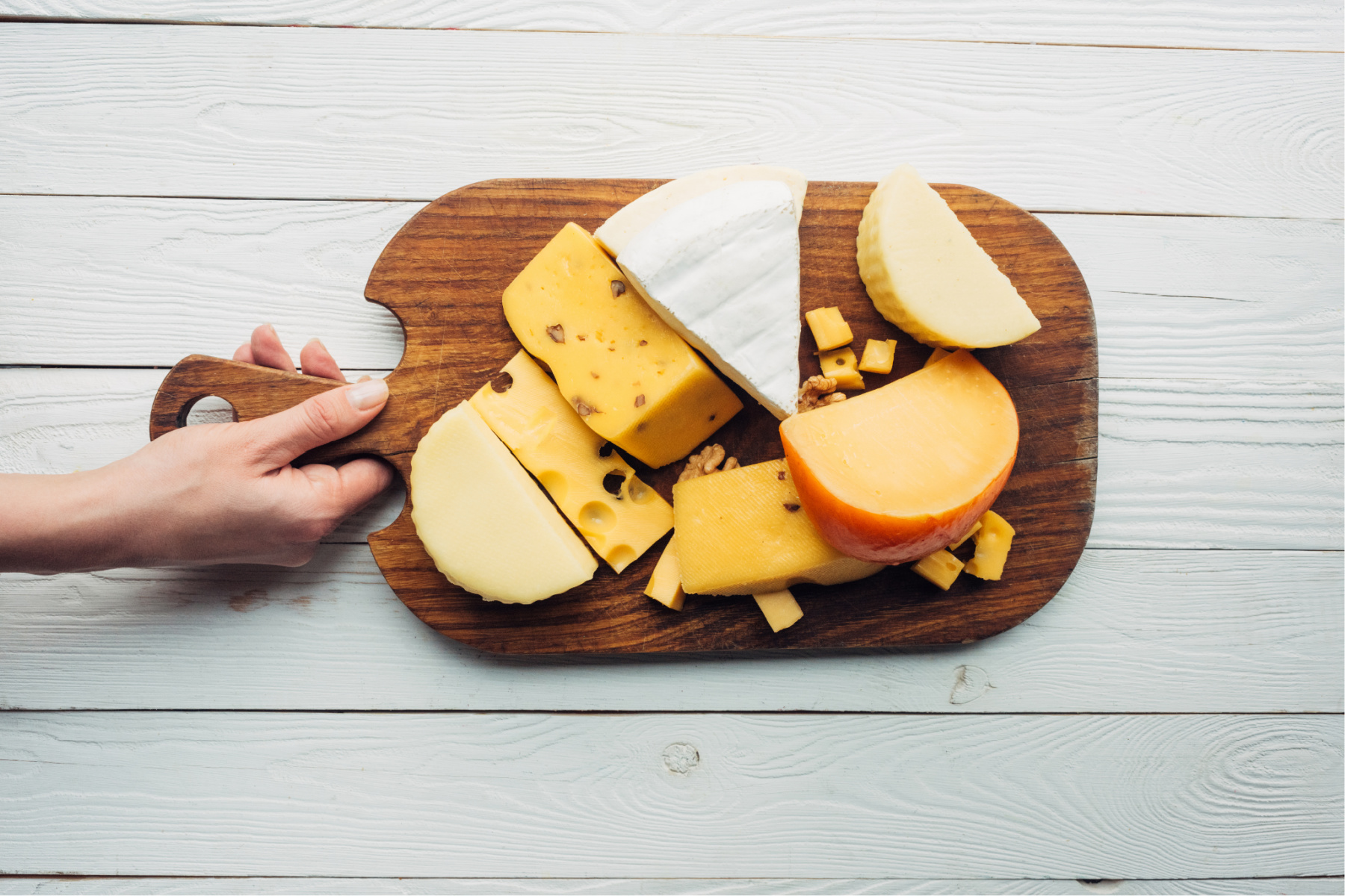 A board of vegan cheese