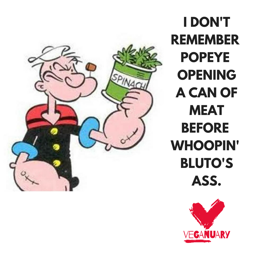 popeye eating spinach