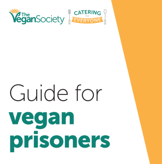 vegan society's guide for prisoners leaflet cover