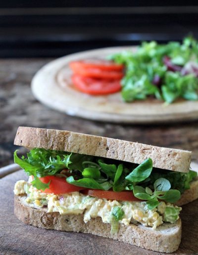 Vegan tuna mayo sandwich from Veggie Desserts