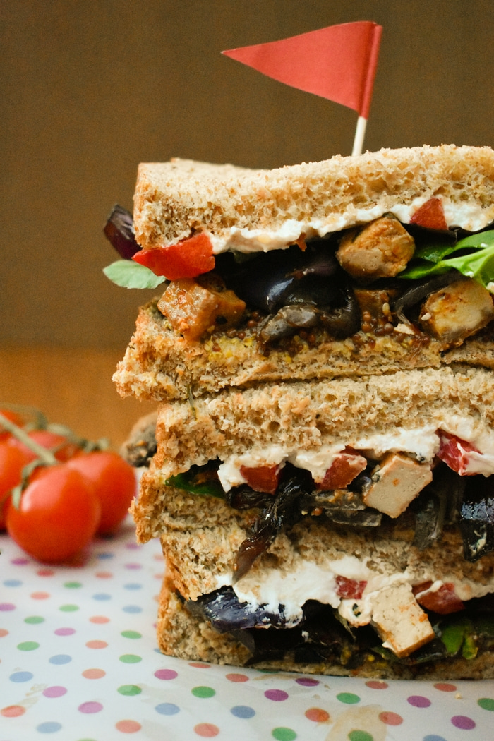 Roast vegetable and tofu sandwich by Tinned Tomatoes