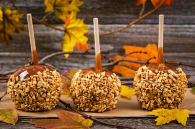 Toffee apples for Halloween