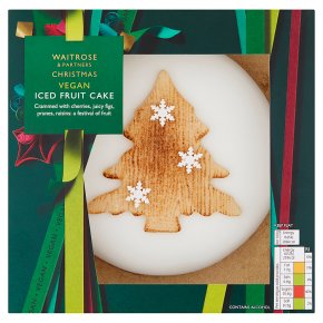 Waitrose vegan Christmas iced fruit cake