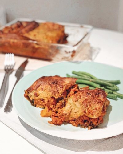 High protein vegan lasagne by The Meatless Farm Co