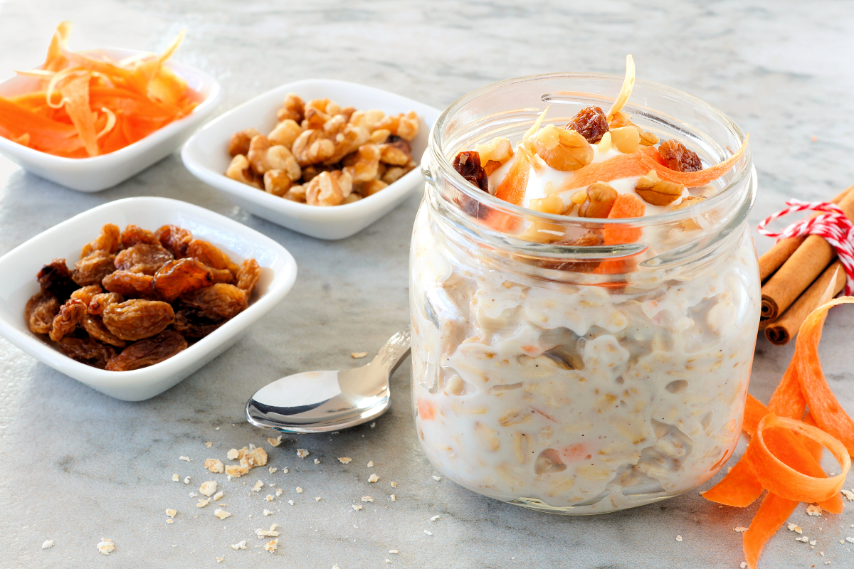Carrot Cake Overnight Oats | Vegan Desserts | Veganuary