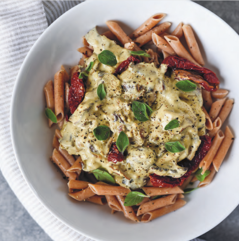 Vegan mushroom penne