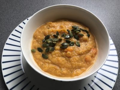 Vegan creamy simple soup